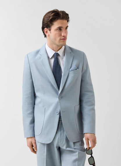 Percival Men's Linen Blazer - Wedding Suit Jacket - Light Blue | Percival Recommended
