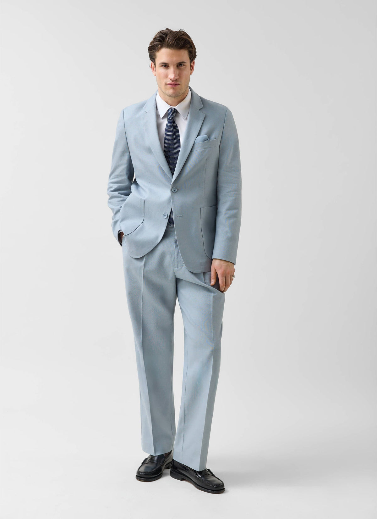 Percival Men's Linen Blazer - Wedding Suit Jacket - Light Blue | Percival Recommended