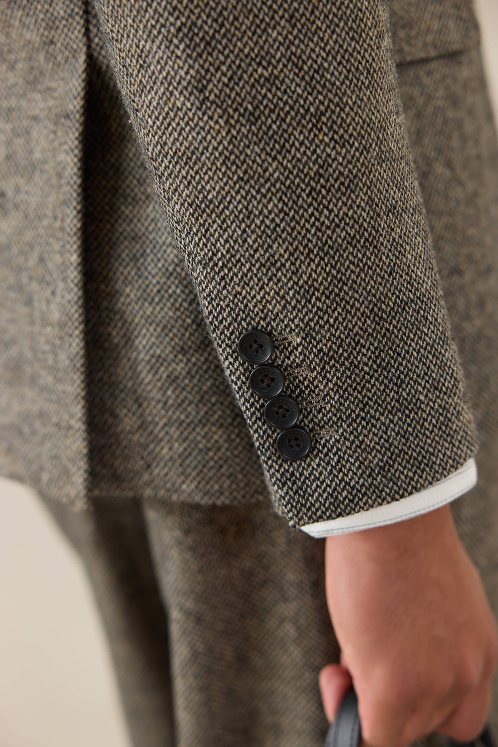 Men's Birdseye Wool Tailored Blazer - Suit Jacket - Grey - Percival | Percival Exclusive