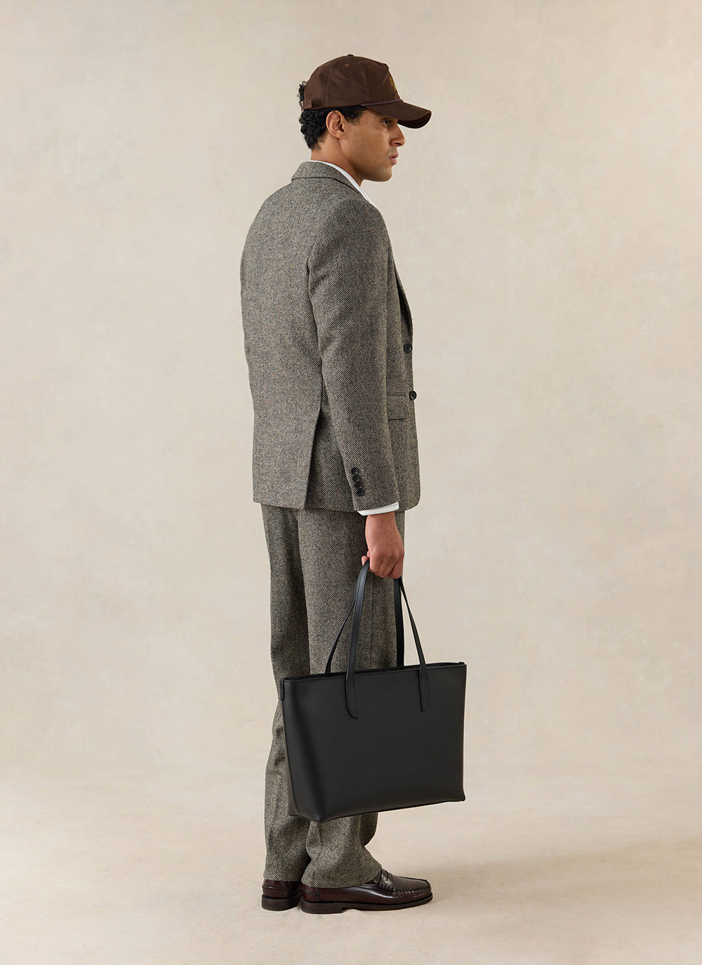 Men's Birdseye Wool Tailored Blazer - Suit Jacket - Grey - Percival | Percival Exclusive