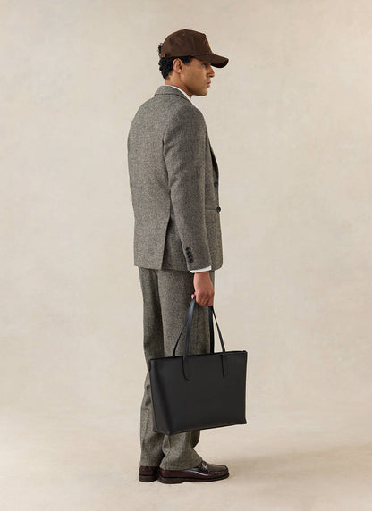 Men's Birdseye Wool Tailored Blazer - Suit Jacket - Grey - Percival | Percival Exclusive