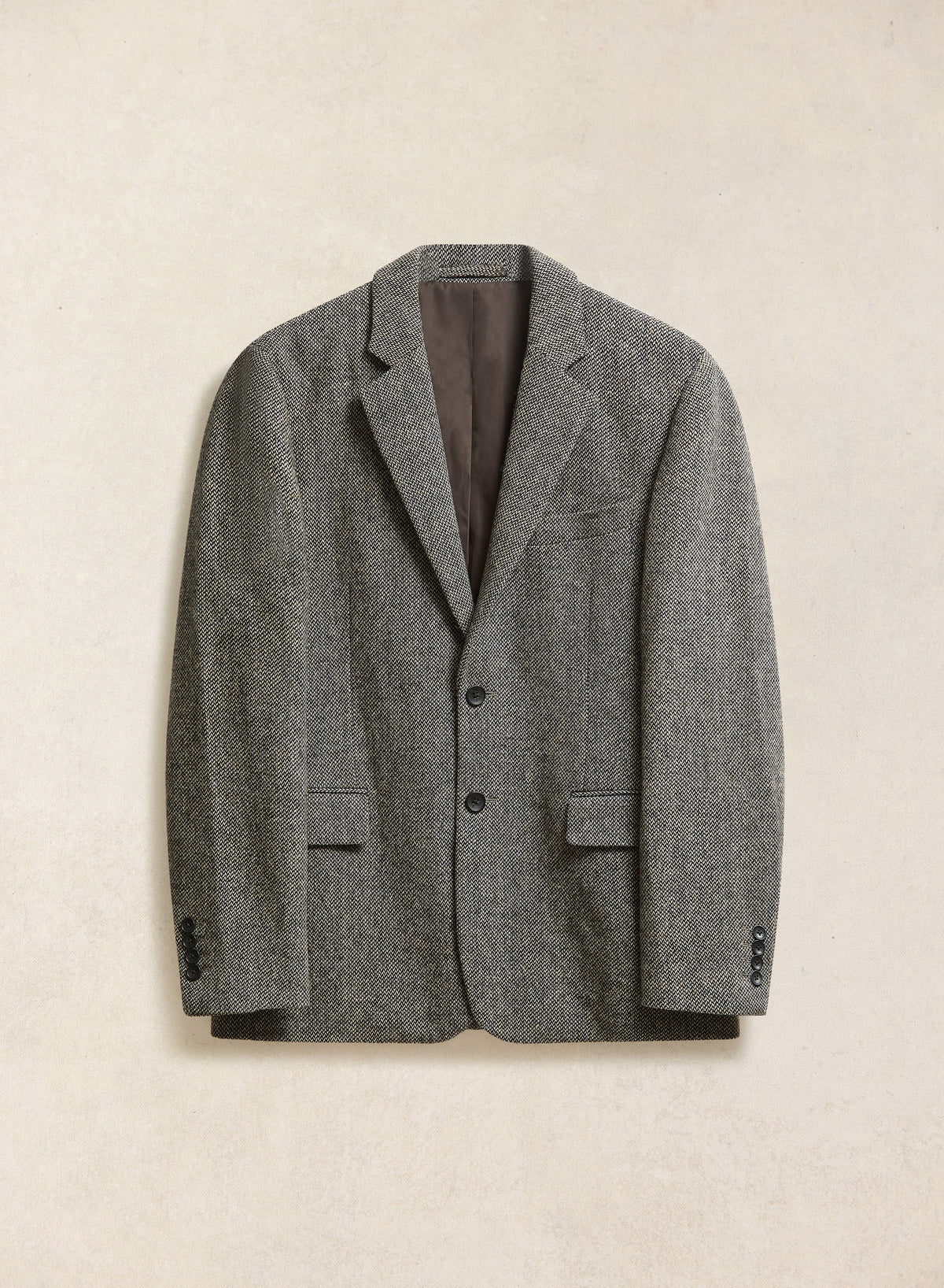 Men's Birdseye Wool Tailored Blazer - Suit Jacket - Grey - Percival | Percival Exclusive