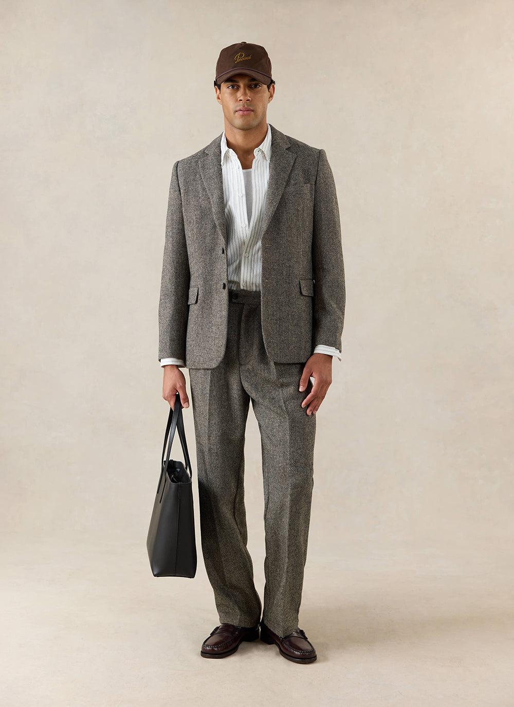 Men's Birdseye Wool Tailored Blazer - Suit Jacket - Grey - Percival | Percival Exclusive