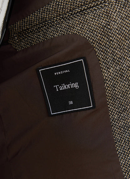 Men's Birdseye Wool Tailored Blazer - Suit Jacket - Grey - Percival | Percival Exclusive