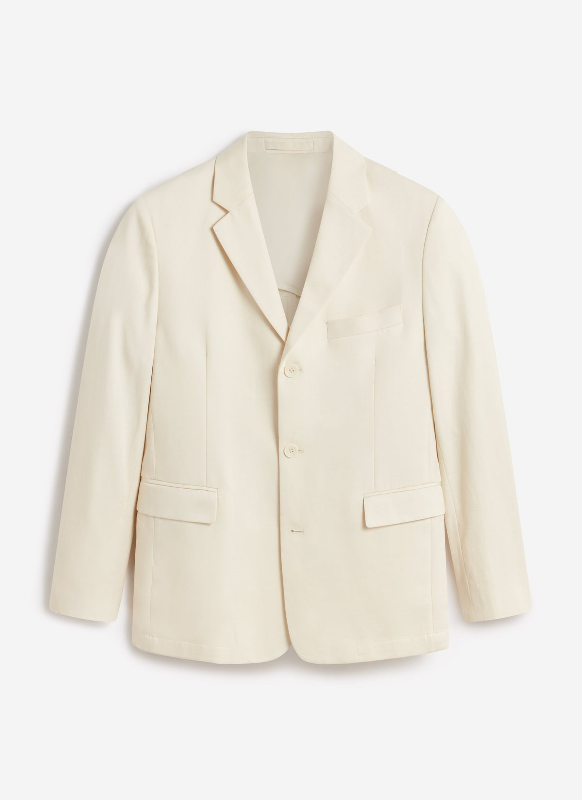 Men's 3 Button Blazer - Cream Suit Jacket - Lyocell | Percival Trusted