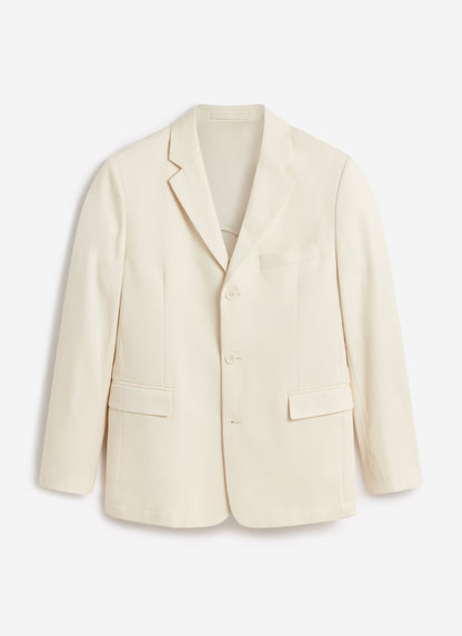 Men's 3 Button Blazer - Cream Suit Jacket - Lyocell | Percival Trusted