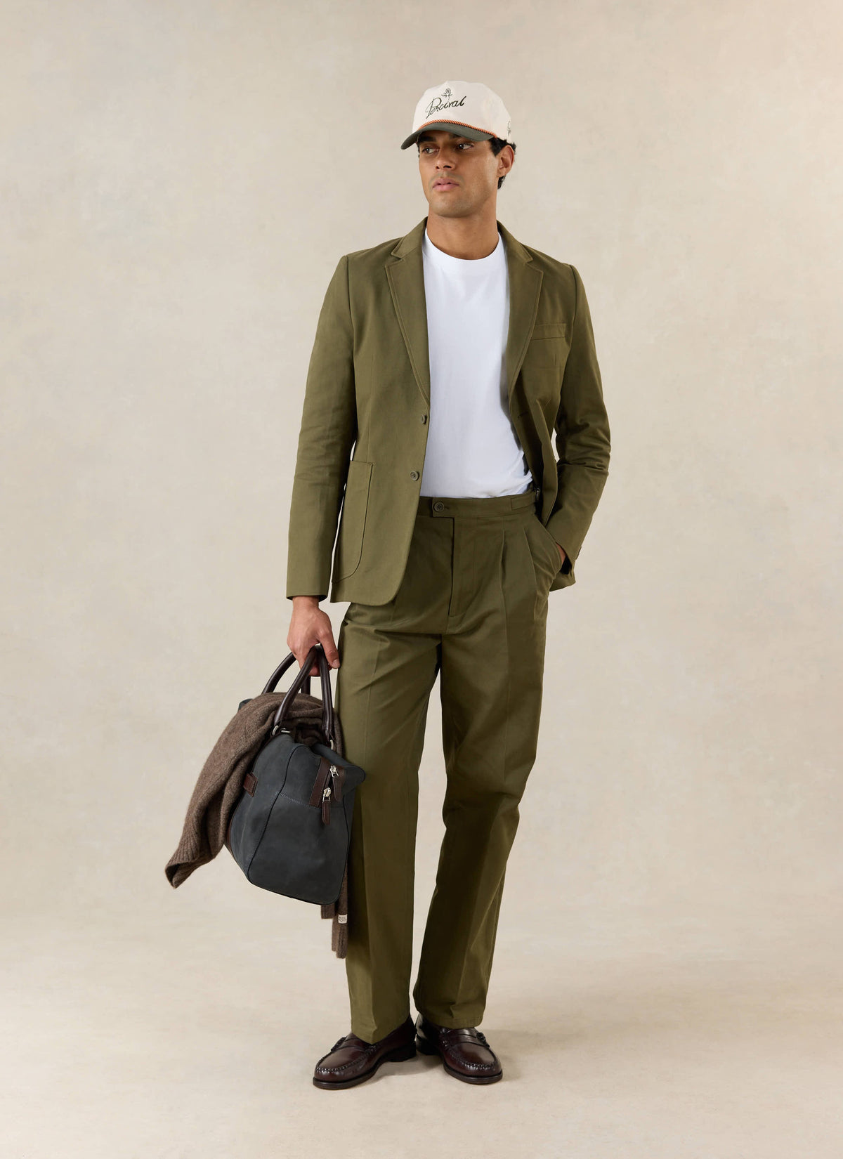 Men's Tailored Moleskin Blazer - Suit Jacket - Forest Green - Percival | Percival Latest