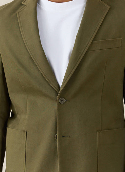 Men's Tailored Moleskin Blazer - Suit Jacket - Forest Green - Percival | Percival Latest
