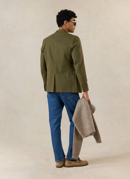 Men's Tailored Moleskin Blazer - Suit Jacket - Forest Green - Percival | Percival Latest