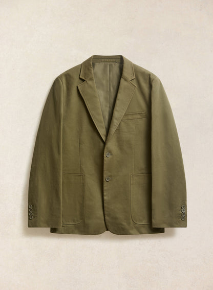 Men's Tailored Moleskin Blazer - Suit Jacket - Forest Green - Percival | Percival Latest