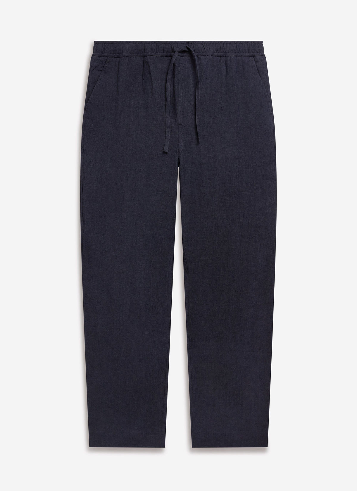 Men's Linen Trousers - Wide Leg - Navy | Percival Hot Sale