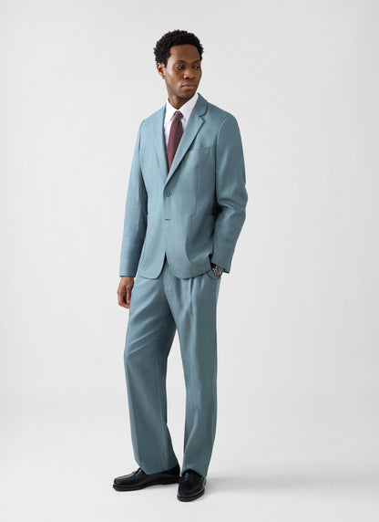 Lyocell Regular Blazer - Slate Blue | Percival Discount