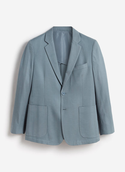 Lyocell Regular Blazer - Slate Blue | Percival Discount