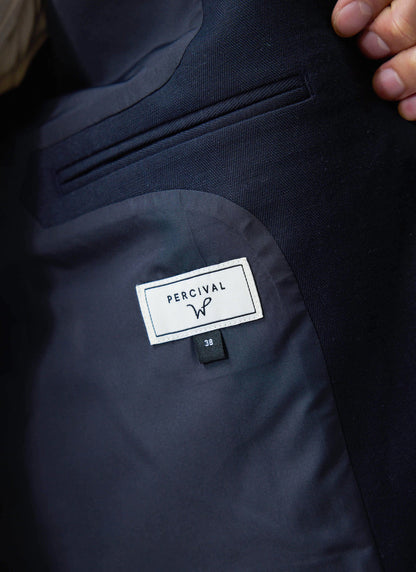 Men's Tailored Blazer - Suit Jacket - Percival x Warren - Navy Blue | Percival Smart Buy