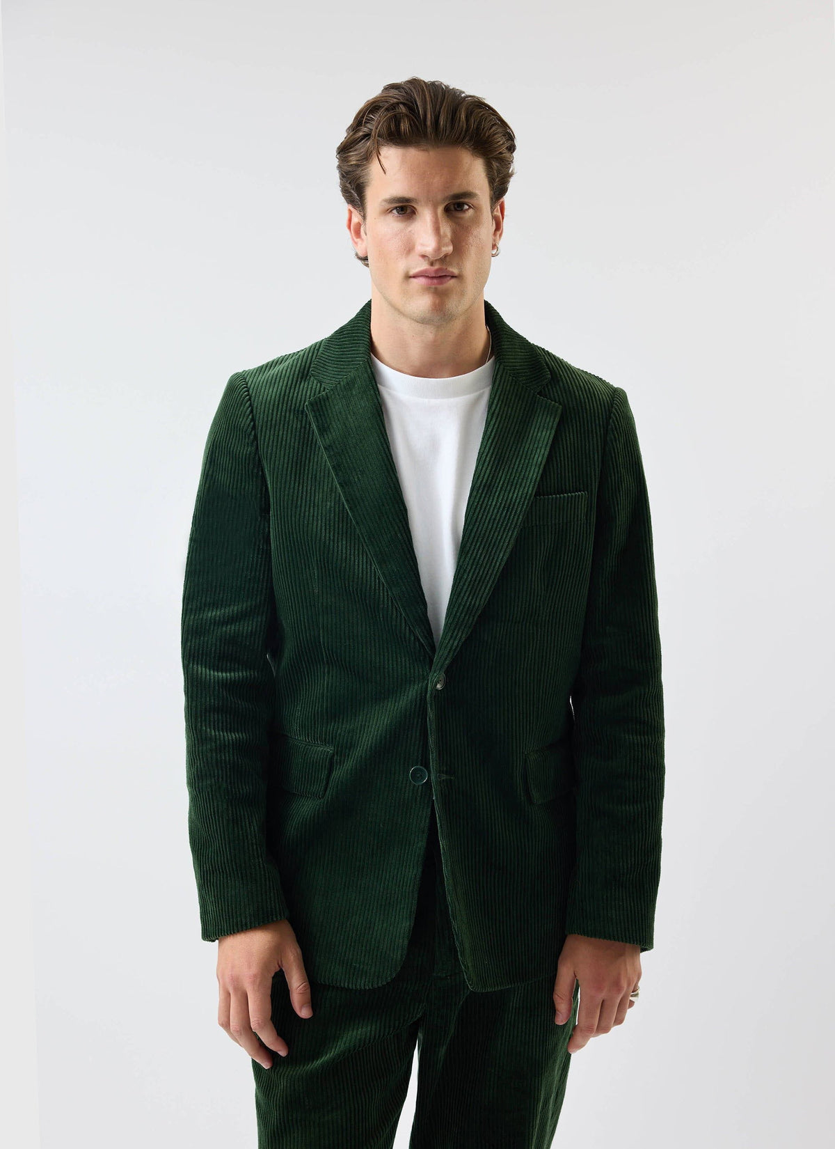 Tailored Blazer - Chunky Cord - Forest | Percival Sale