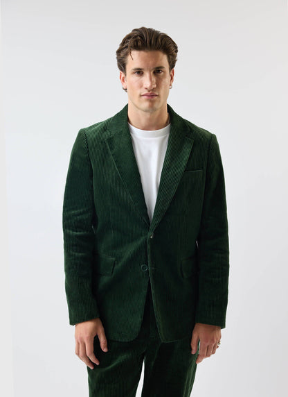 Tailored Blazer - Chunky Cord - Forest | Percival Sale