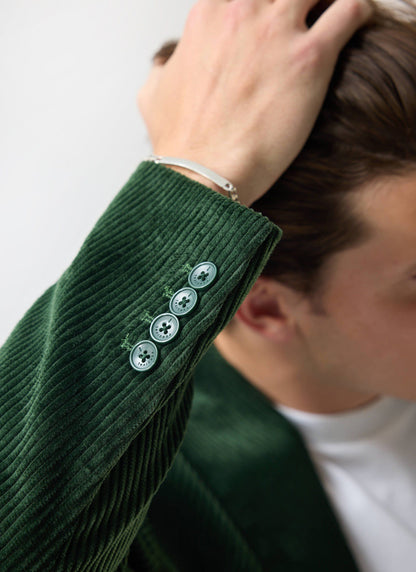 Tailored Blazer - Chunky Cord - Forest | Percival Sale
