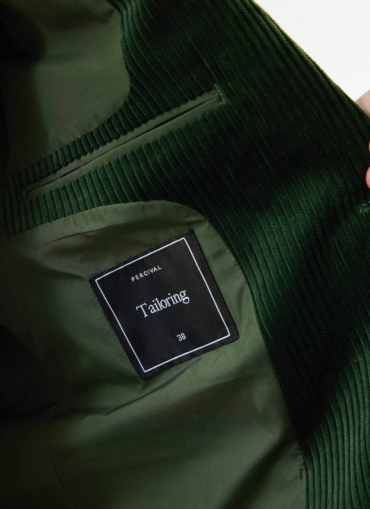 Tailored Blazer - Chunky Cord - Forest | Percival Sale