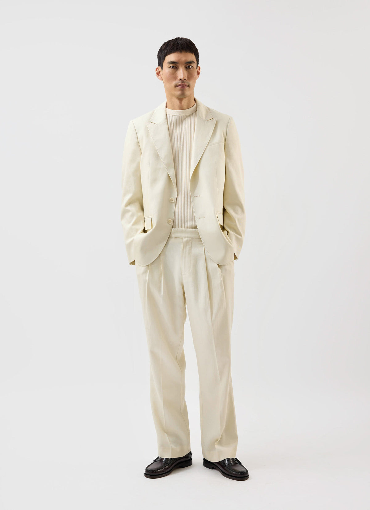 Men's Tailored Blazer - Suit Jacket - Percival x Warren - Ecru Cream | Percival Best Price