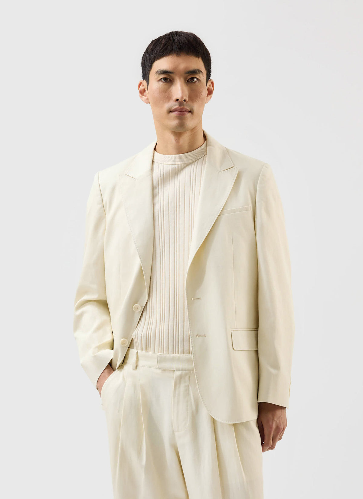 Men's Tailored Blazer - Suit Jacket - Percival x Warren - Ecru Cream | Percival Best Price