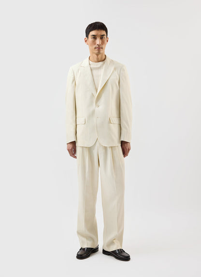Men's Tailored Blazer - Suit Jacket - Percival x Warren - Ecru Cream | Percival Best Price