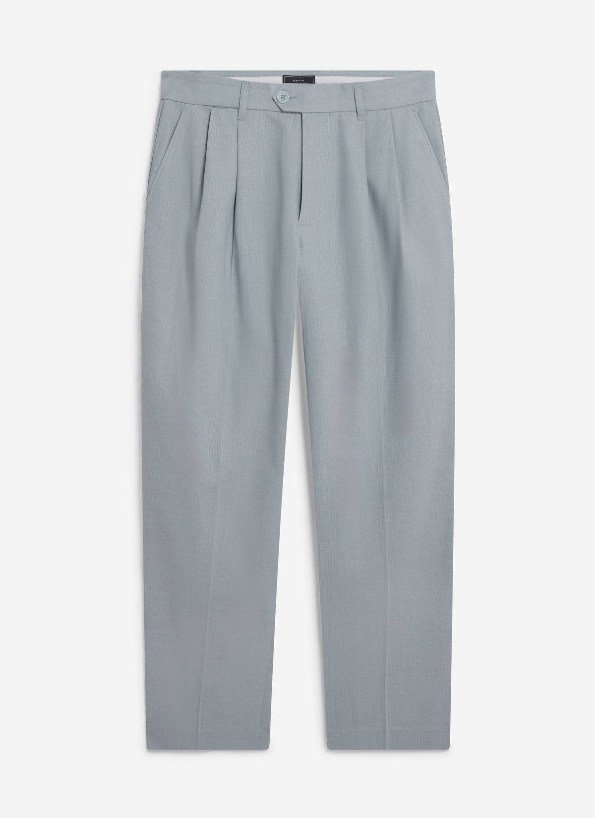 Men's Pleated Trousers - Tailored Linen Suits - Light Blue | Percival Sale