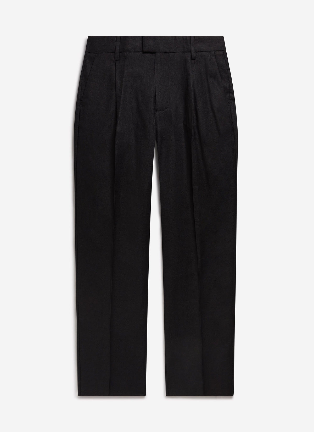 Wide Leg Trousers - Linen - Black | Percival Hot Sale
