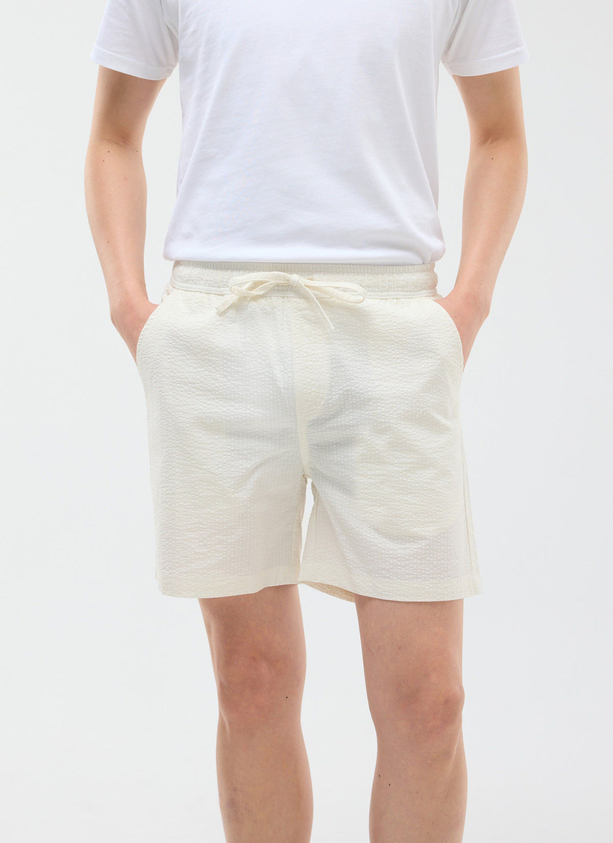 Classic Shorts - Seersucker - Cream | Percival Featured