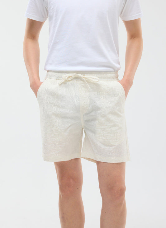 Classic Shorts - Seersucker - Cream | Percival Featured