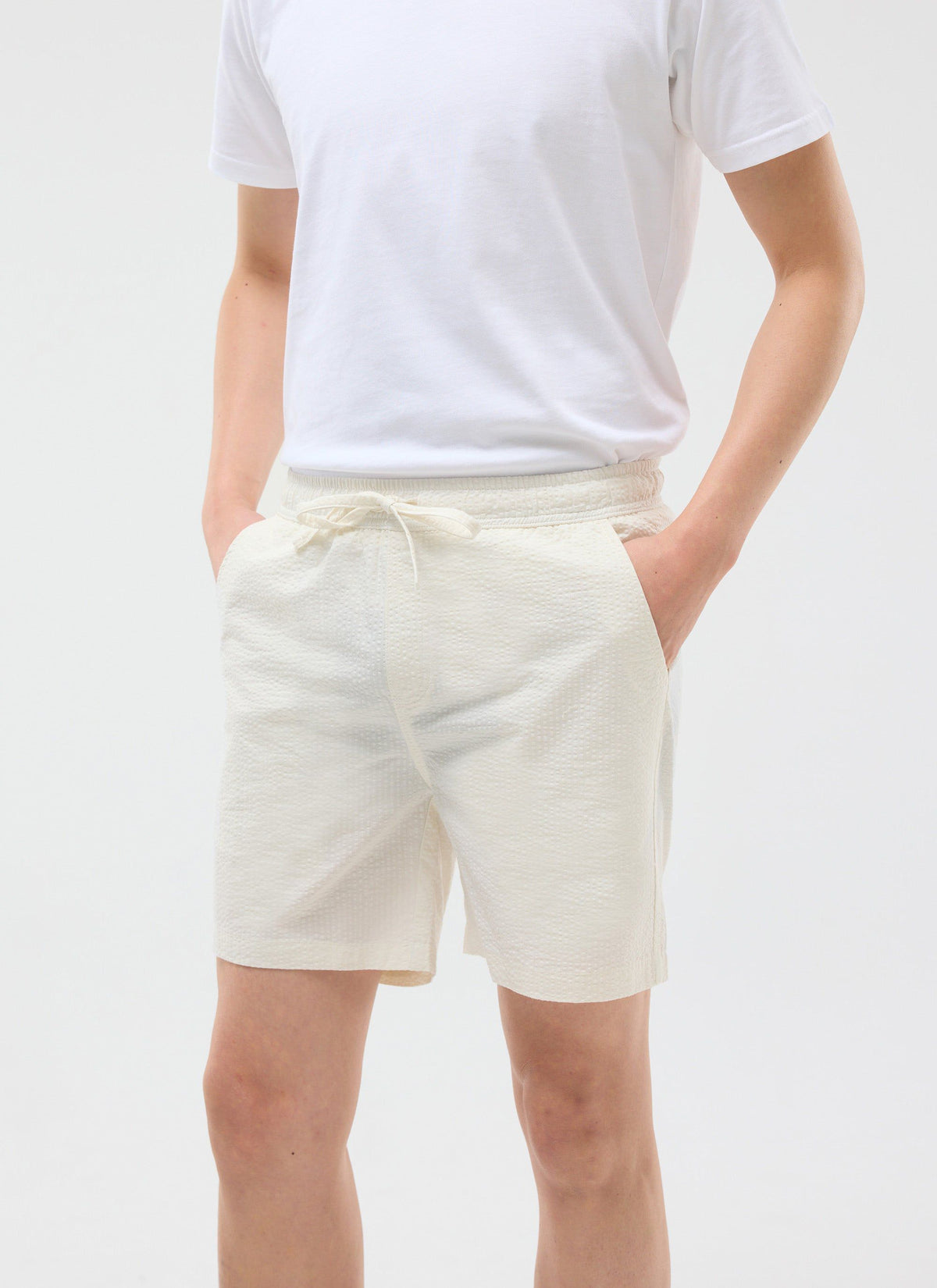 Classic Shorts - Seersucker - Cream | Percival Featured