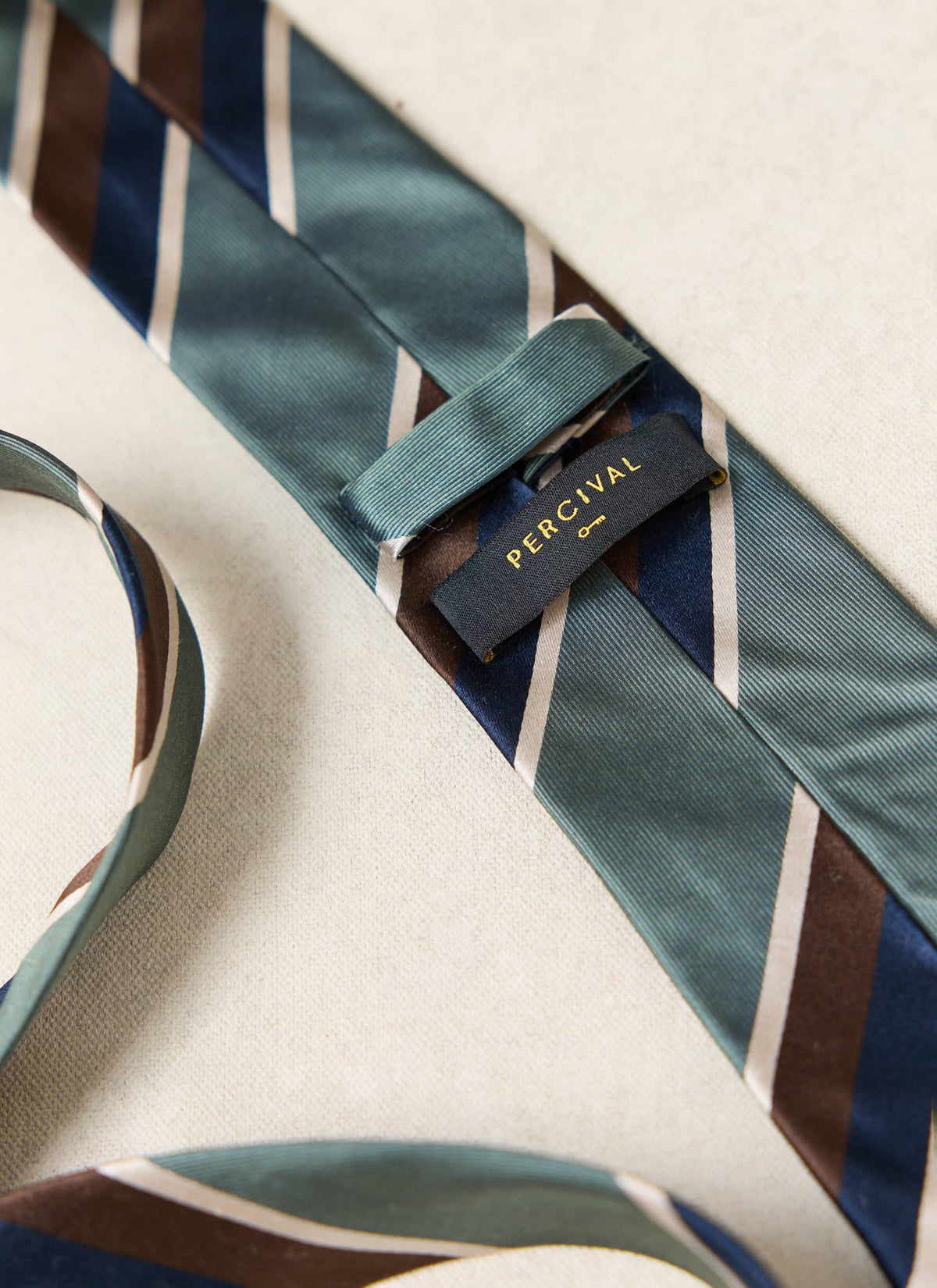 Men's Forest Silk Stripe Tie - Multi Stripe - Percival | Percival Best Price