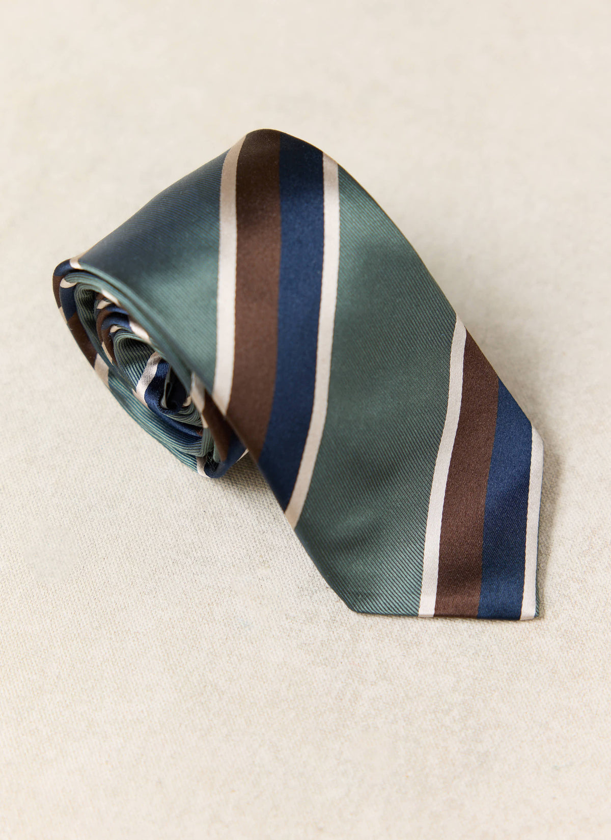 Men's Forest Silk Stripe Tie - Multi Stripe - Percival | Percival Best Price