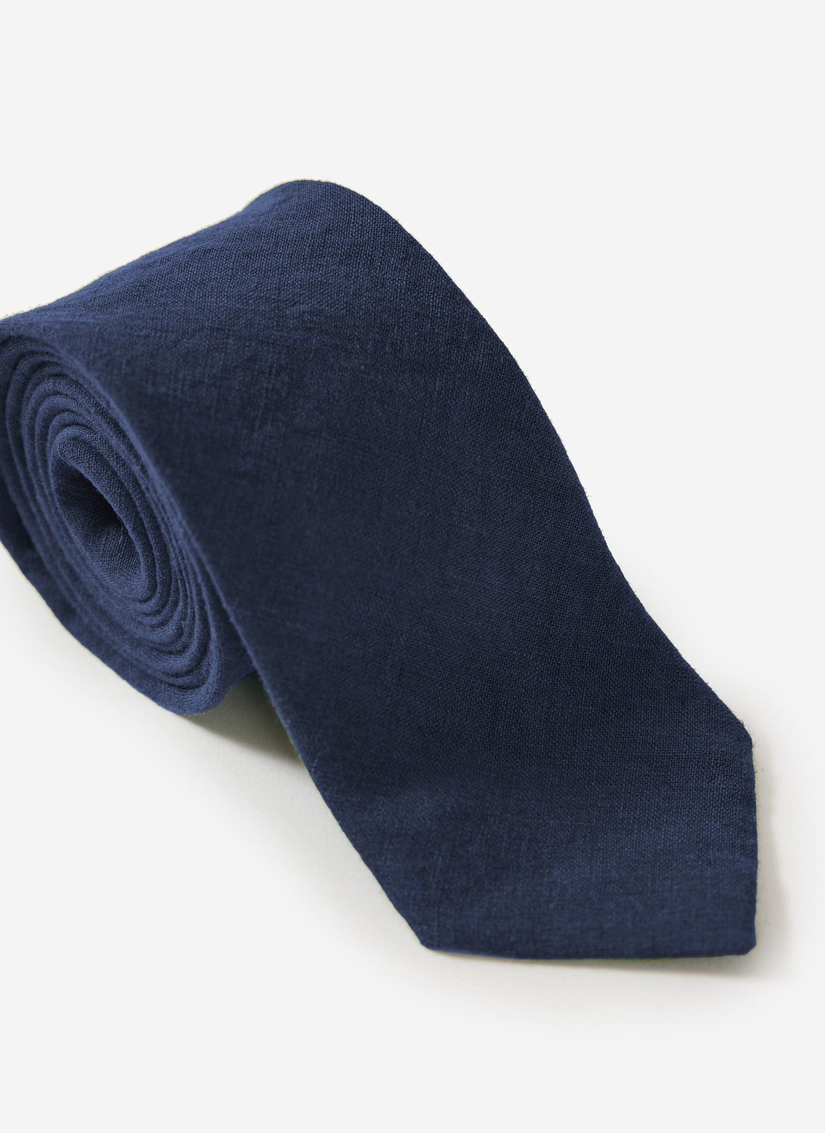 Linen Tie - Navy | Percival Recommended