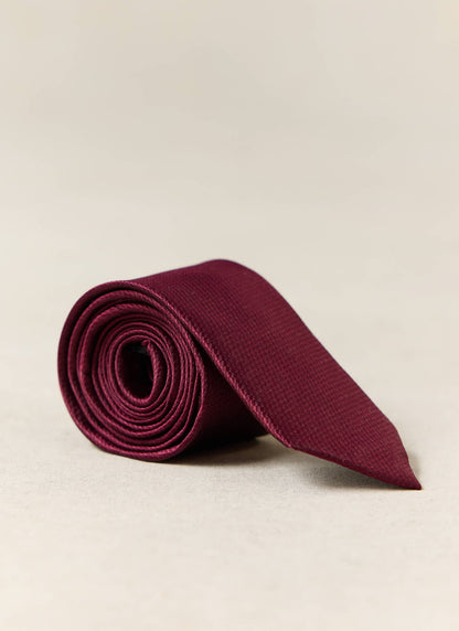 Men's Silk Grenadine Tie - Ruby Red - Percival | Percival New