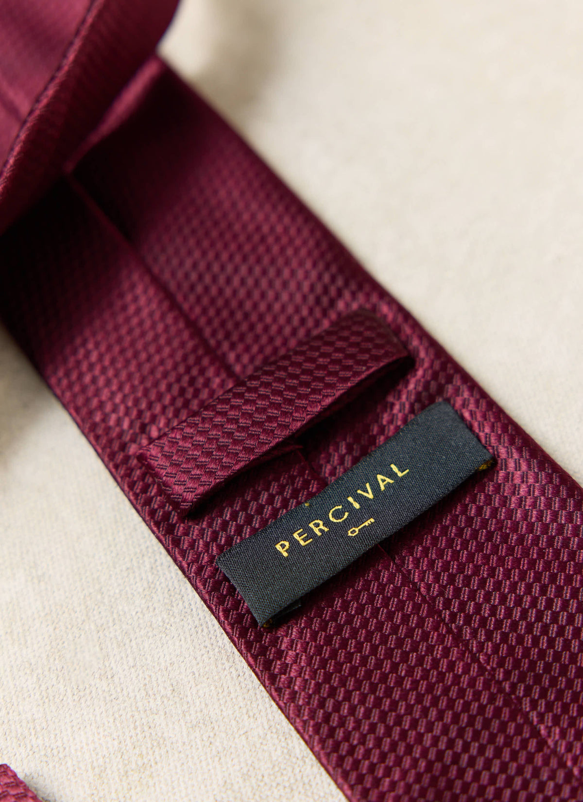 Men's Silk Grenadine Tie - Ruby Red - Percival | Percival New