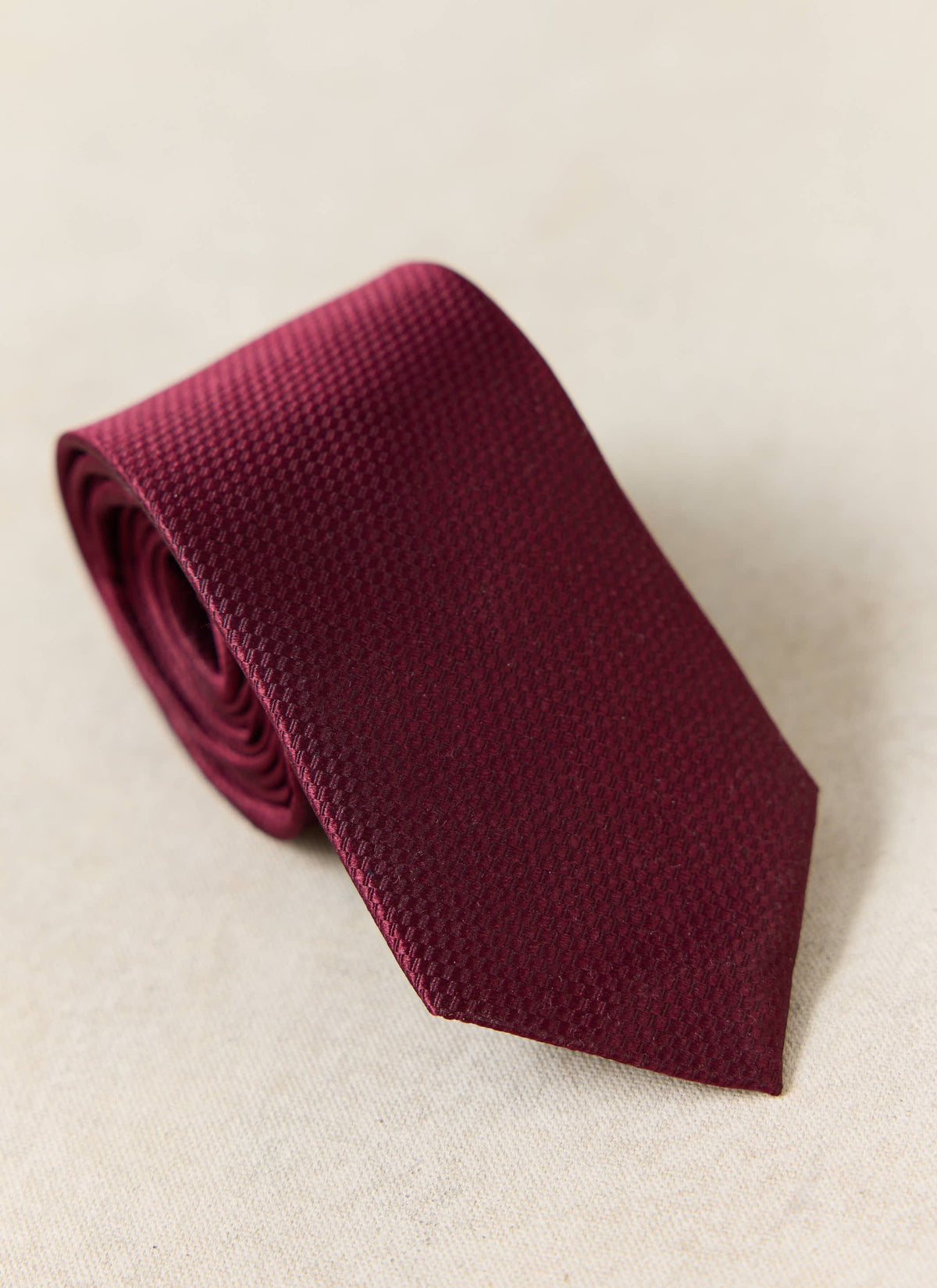 Men's Silk Grenadine Tie - Ruby Red - Percival | Percival New