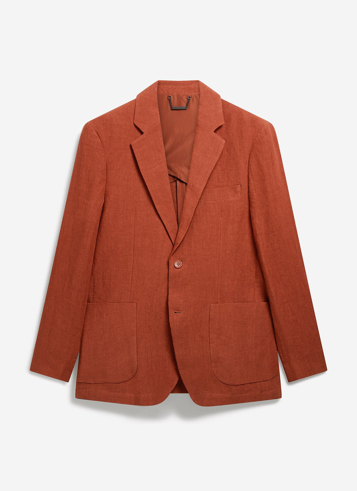 Men's Linen Blazer - Suit Jacket - Rust Red | Percival Best Price