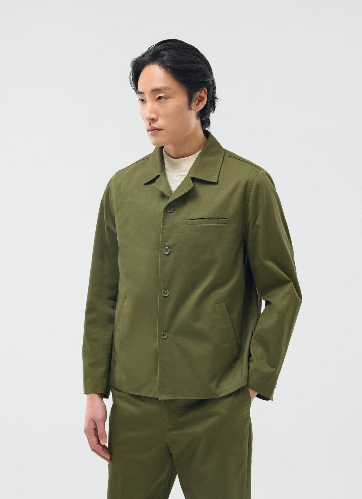 Men's Casual Workwear Jacket - Chore Jacket - Khaki | Percival Everyday
