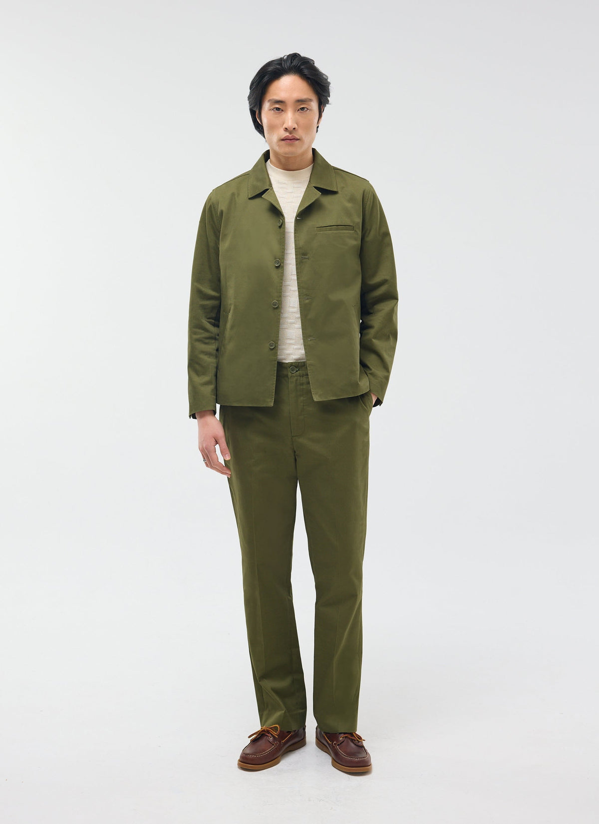 Men's Casual Workwear Jacket - Chore Jacket - Khaki | Percival Everyday