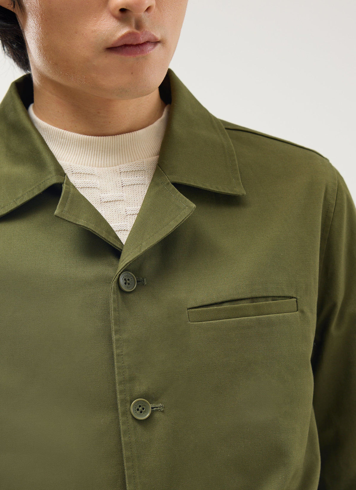 Men's Casual Workwear Jacket - Chore Jacket - Khaki | Percival Everyday