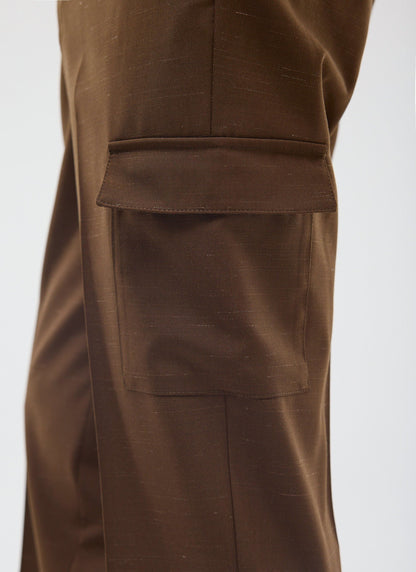 Trentino Tailored Patch Pocket Trouser - Brown | Percival Best Seller
