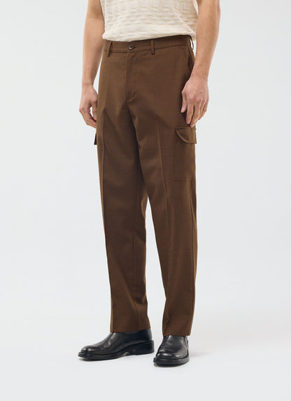 Trentino Tailored Patch Pocket Trouser - Brown | Percival Best Seller
