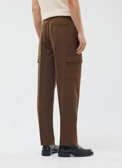Trentino Tailored Patch Pocket Trouser - Brown | Percival Best Seller