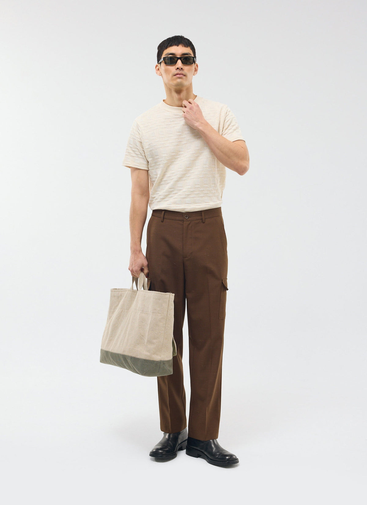Trentino Tailored Patch Pocket Trouser - Brown | Percival Best Seller