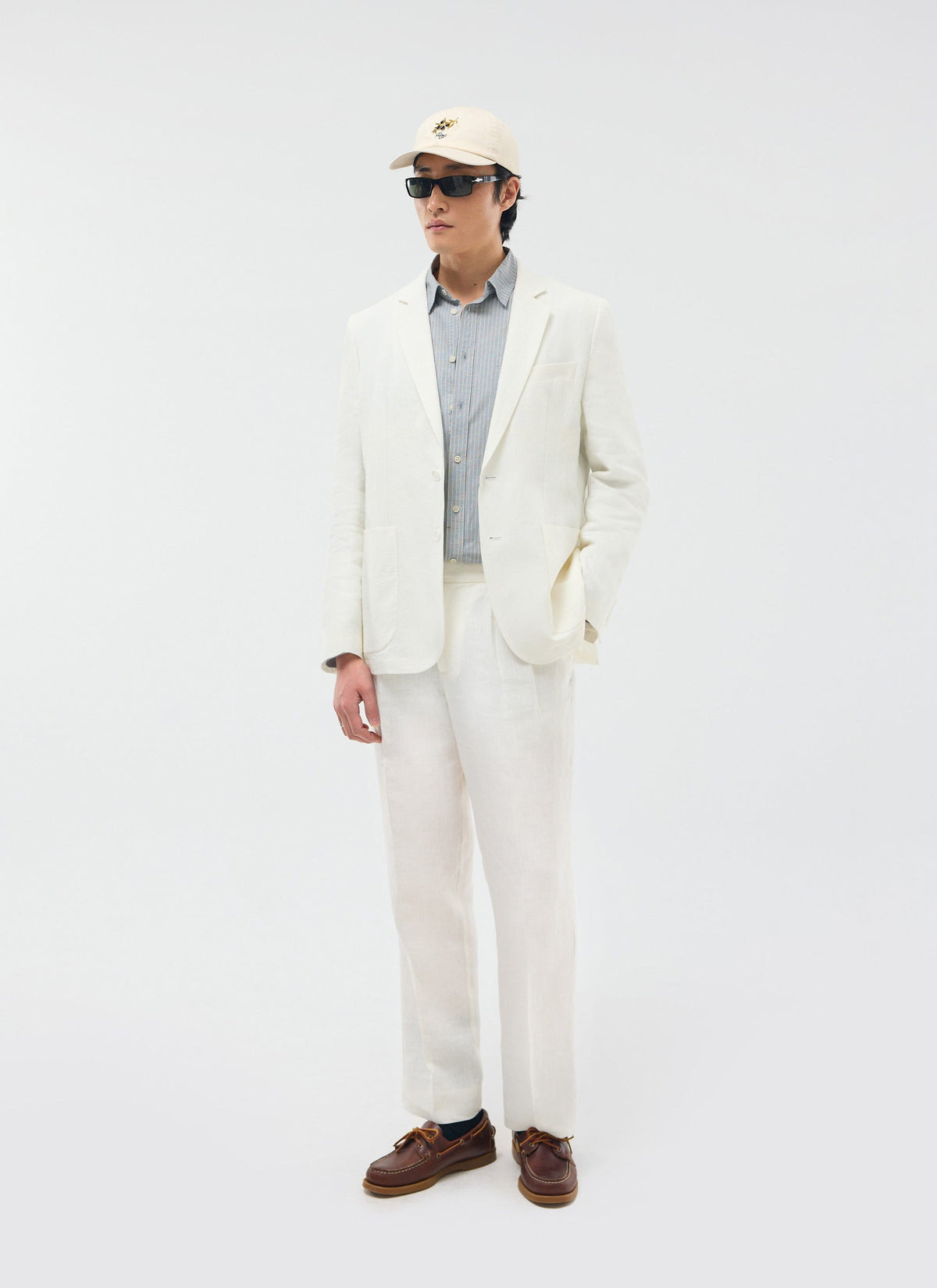Men's Linen Blazer - Suit Jacket - White | Percival Deals