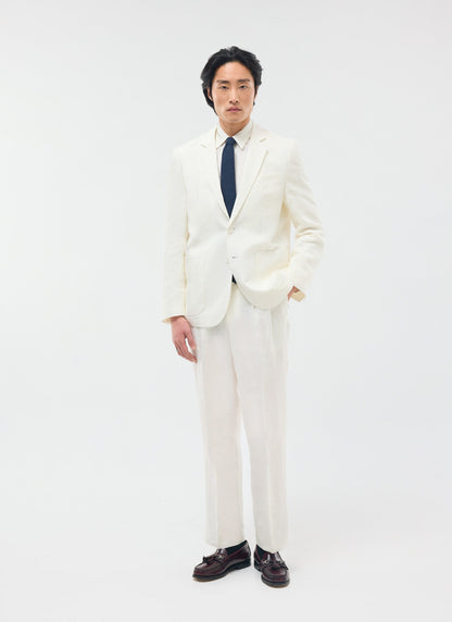 Men's Linen Blazer - Suit Jacket - White | Percival Deals