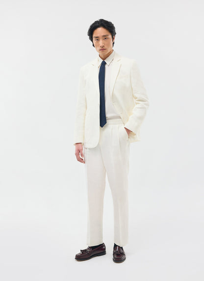 Men's Linen Blazer - Suit Jacket - White | Percival Deals
