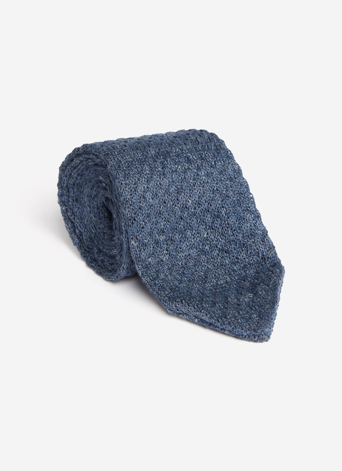 Men's Linen Tie - Suit Ties - Blue Marl | Percival Popular
