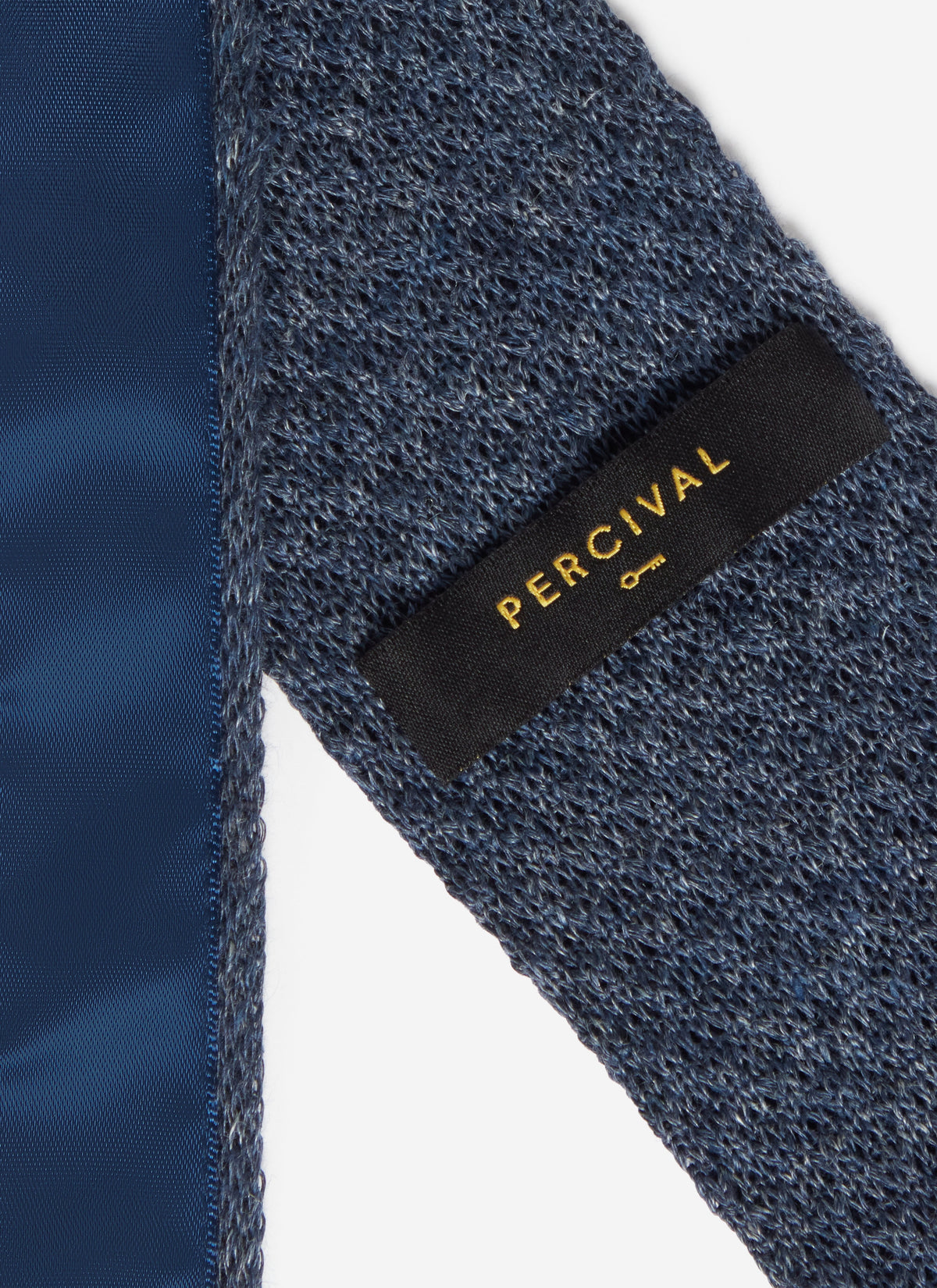 Men's Linen Tie - Suit Ties - Blue Marl | Percival Popular