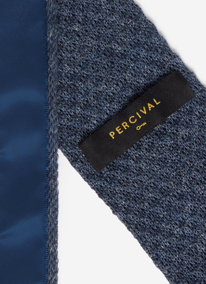 Men's Linen Tie - Suit Ties - Blue Marl | Percival Popular
